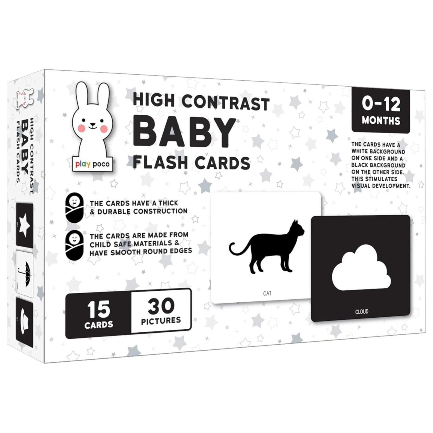 High-Contrast Flash Cards Set for New Born Baby and Infants