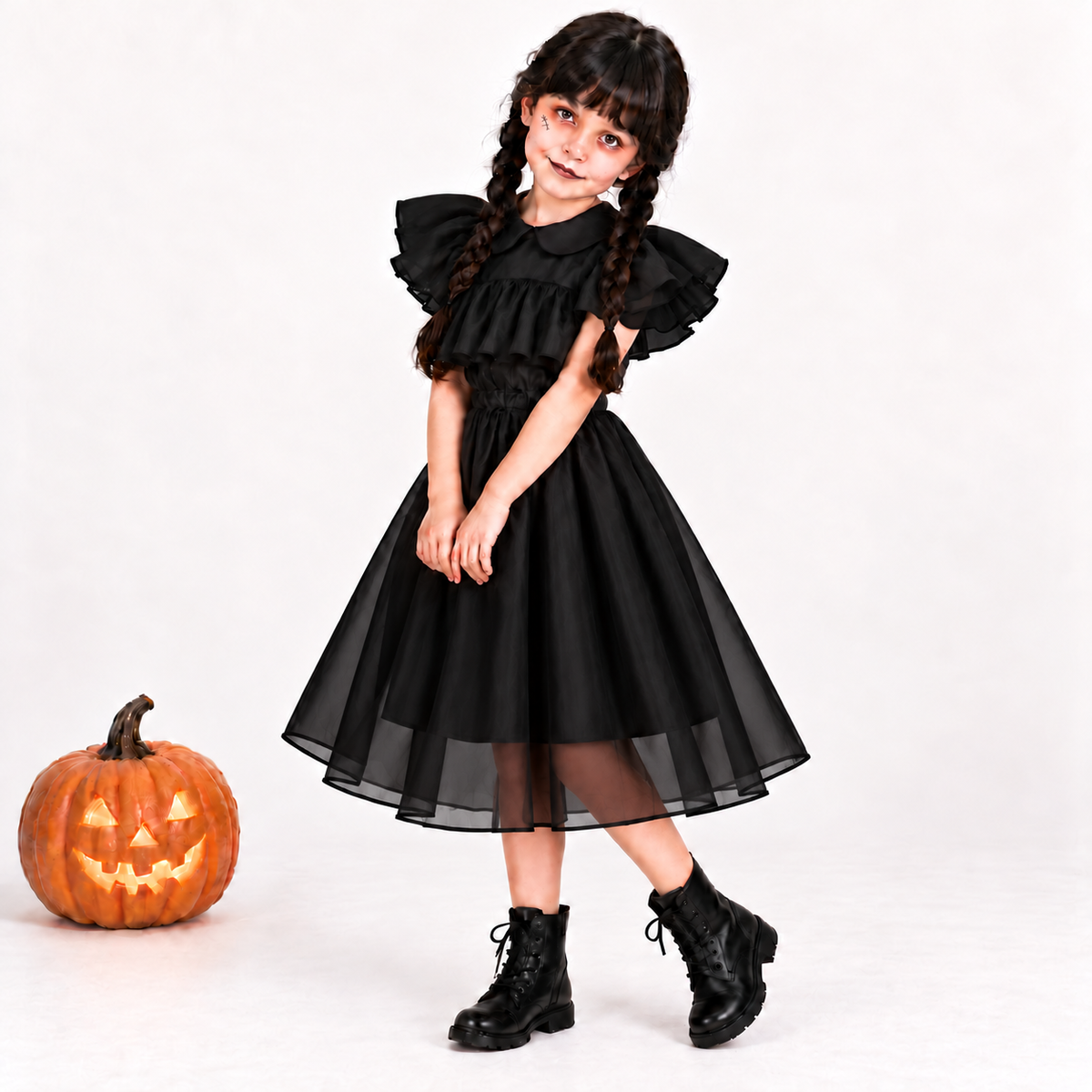 Wednesday-Inspired Halloween Dress