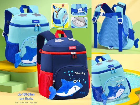 Cute Star & Shark Patch Kids Backpack