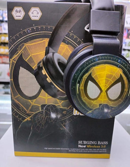 Black Spider Man Character Headwear Wireless Bluetooth Headset