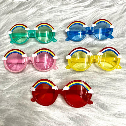Cute Round Frame Rainbow Sunglasses for Kids
