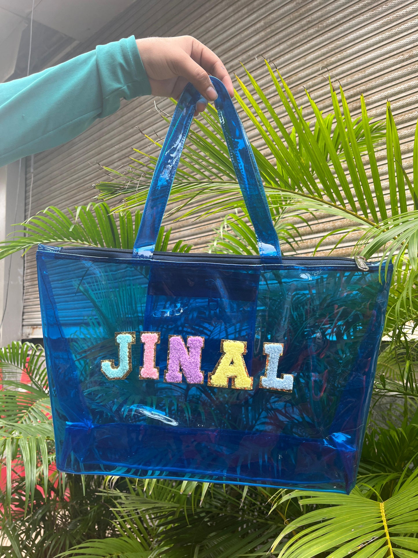 Personalised Neon Transparent Tote Bag for Kids