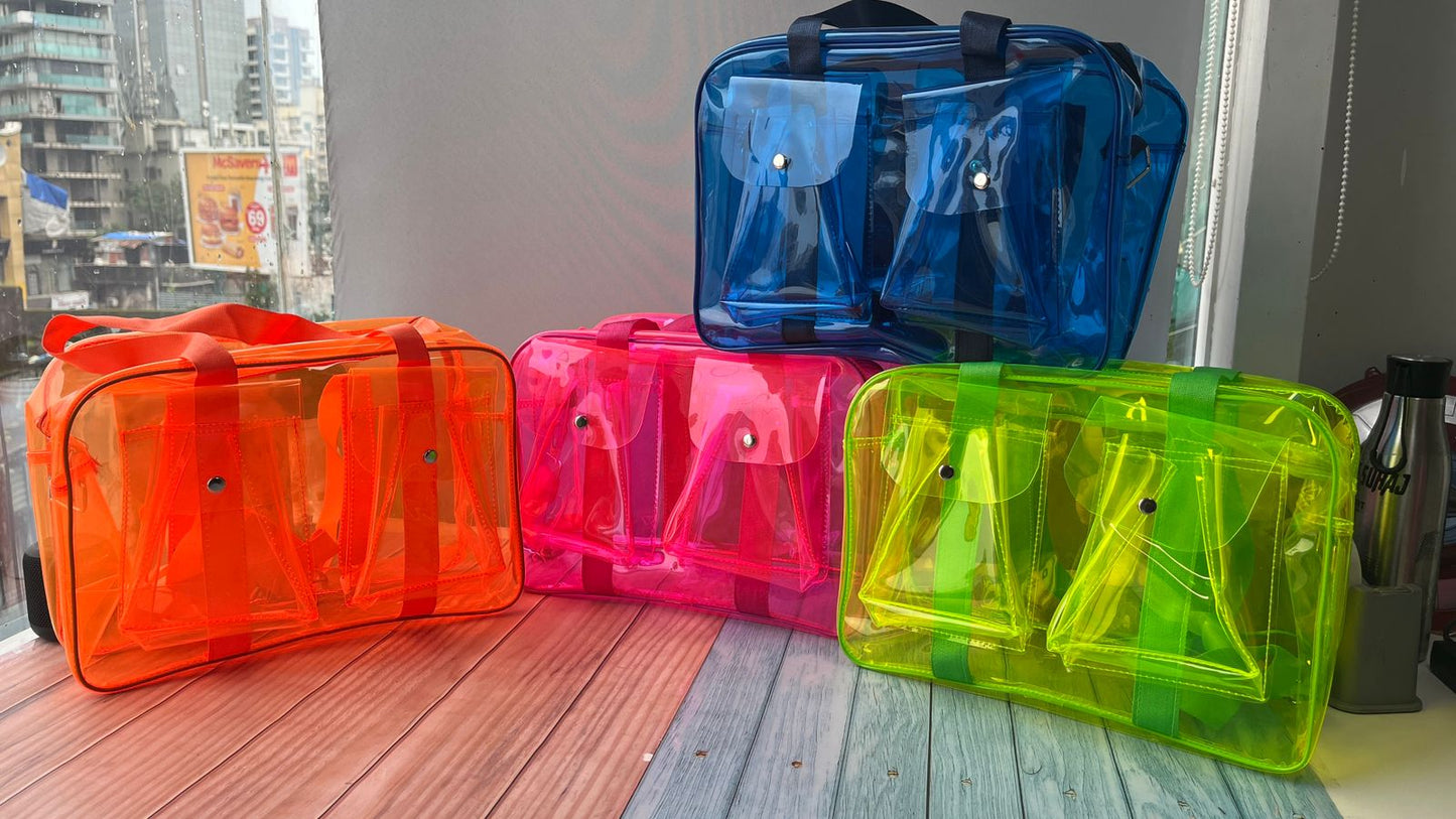 🌈 Stylish Transparent Tote Bag – Customizable, Lightweight & Built for Everyday Adventures