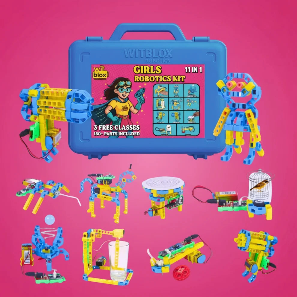 Girls Robotics 11-in-1 DIY STEM Kit WitBlox
