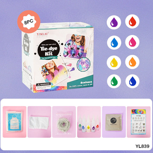 DIY Tie-Dye Kit – All-in-One Fabric Dye Set for Kids & Adults | Vibrant Colors, No Heat Needed | Creative Gift & Party Activity
