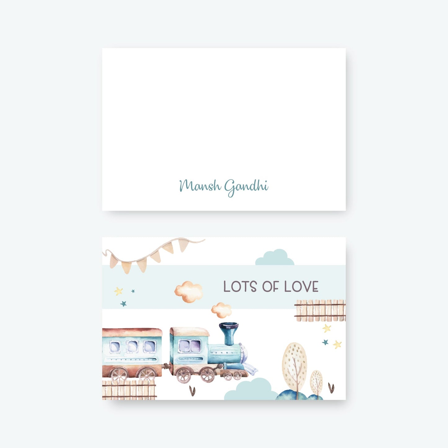 Folded-Notecards + Envelopes - Set of 25