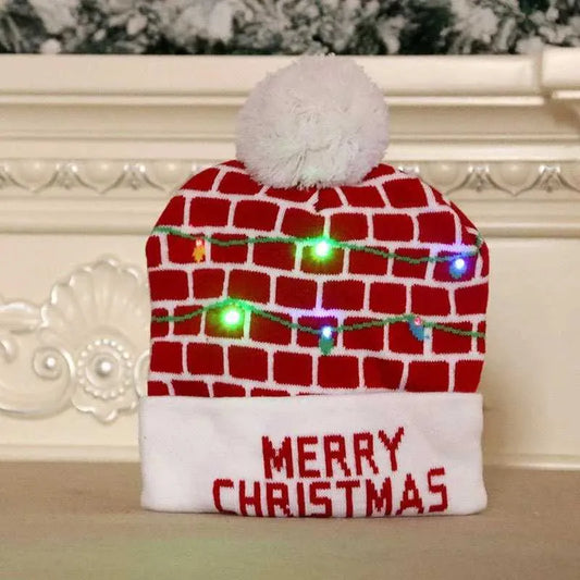 Merry Glow Knit LED Beanie
