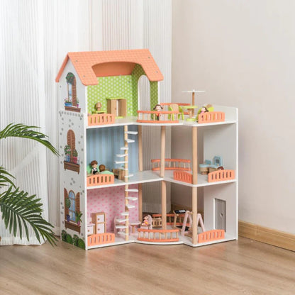 Luxury Three Storey Villa Wooden Doll House JrBillionaire