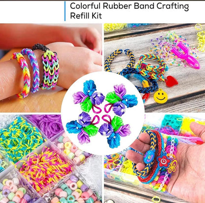 DIY Loom Band Kit -  Colorful Rubber Bands with Accessories