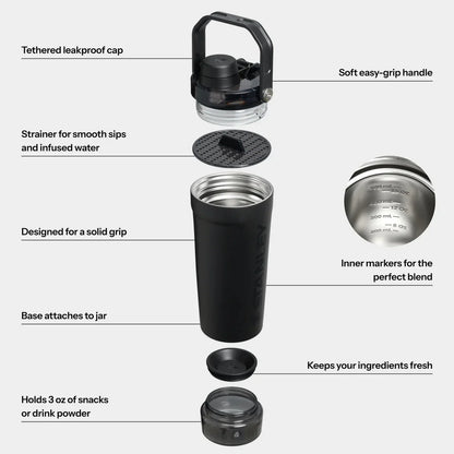 STANLEY Activate Shaker Bottle | Black 2.0
