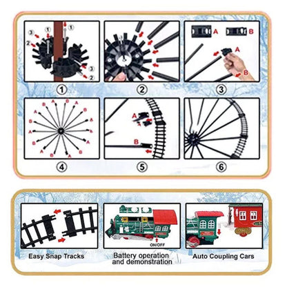 Santa’s Sound & Light train around the tree