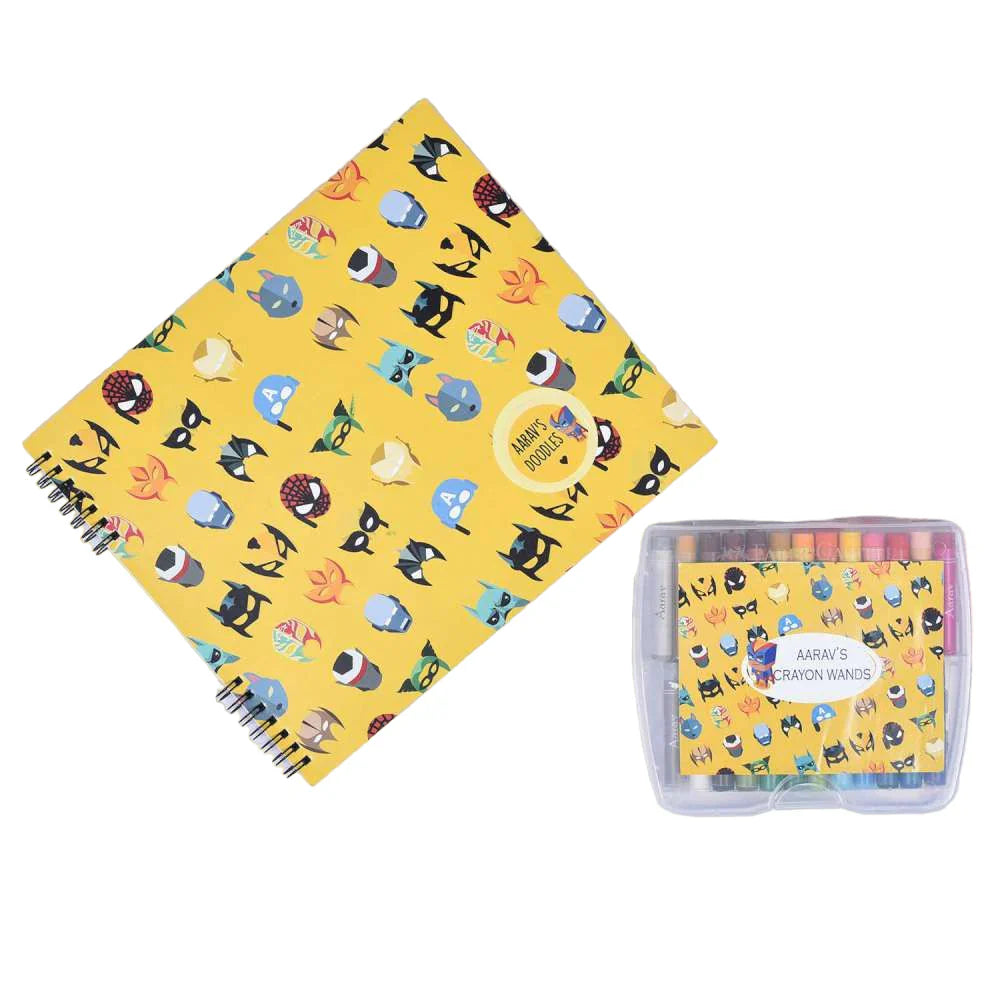 Doodle Book With Personalized Crayons