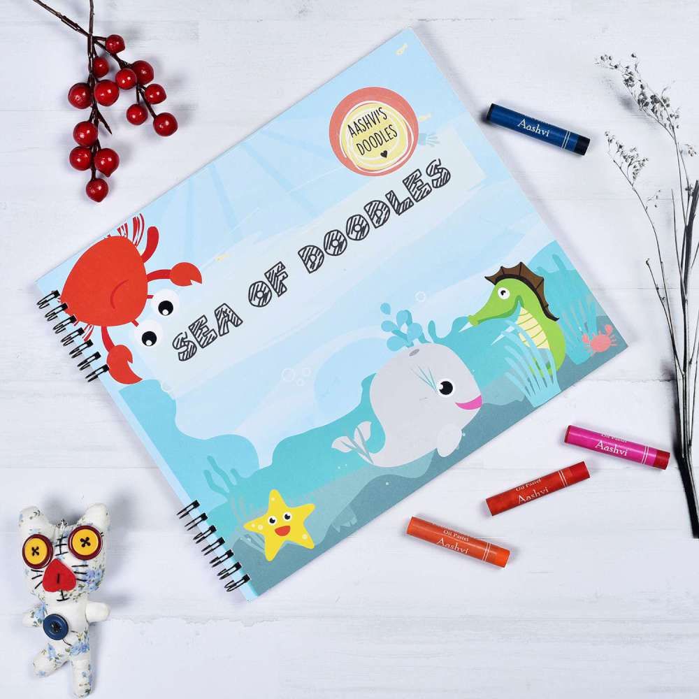 Doodle Book With Personalized Crayons