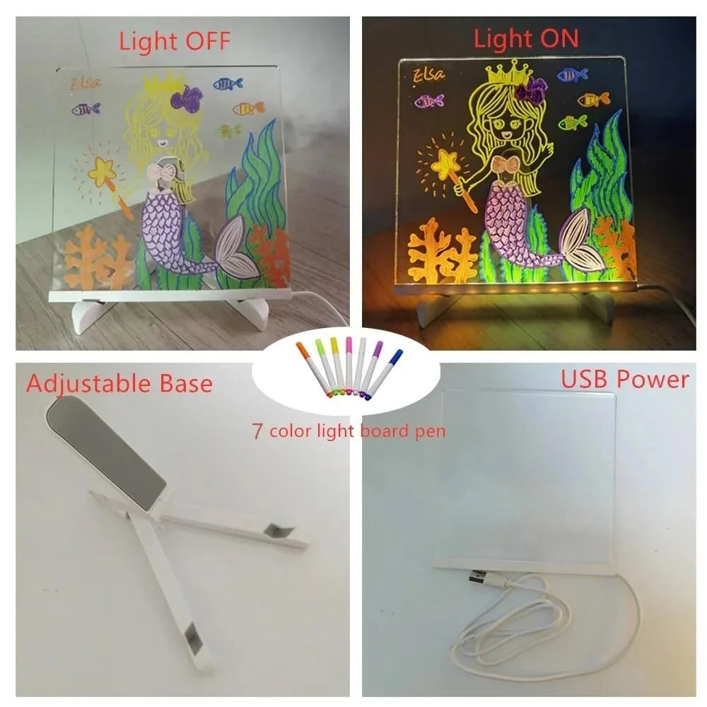 LED Glow Board for Kids – Light-Up, Reusable & Fun!
