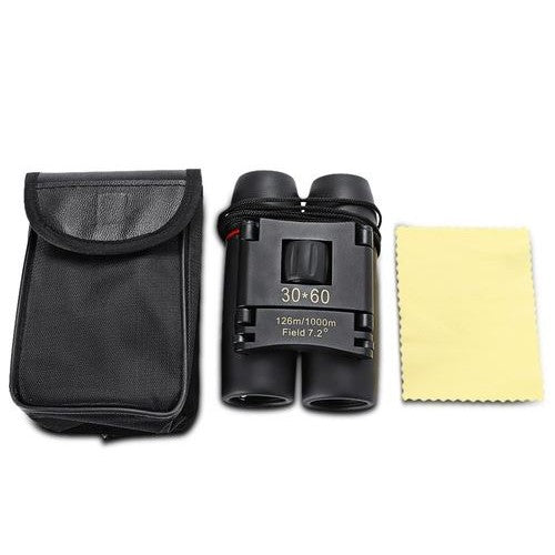 Folding Binoculars With Strap and Pouch - 30x60 Zoom Outdoor Travel