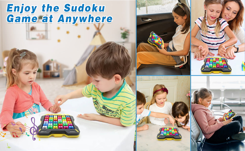 Smart Sudoku Puzzle Game – Electronic 4-in-1 Brain Teaser Console for Kids & Adults 🎮 | 3500+ Logic Challenges 🧩 | STEM Learning Toy | Portable Travel Puzzle Gift for Ages 4+