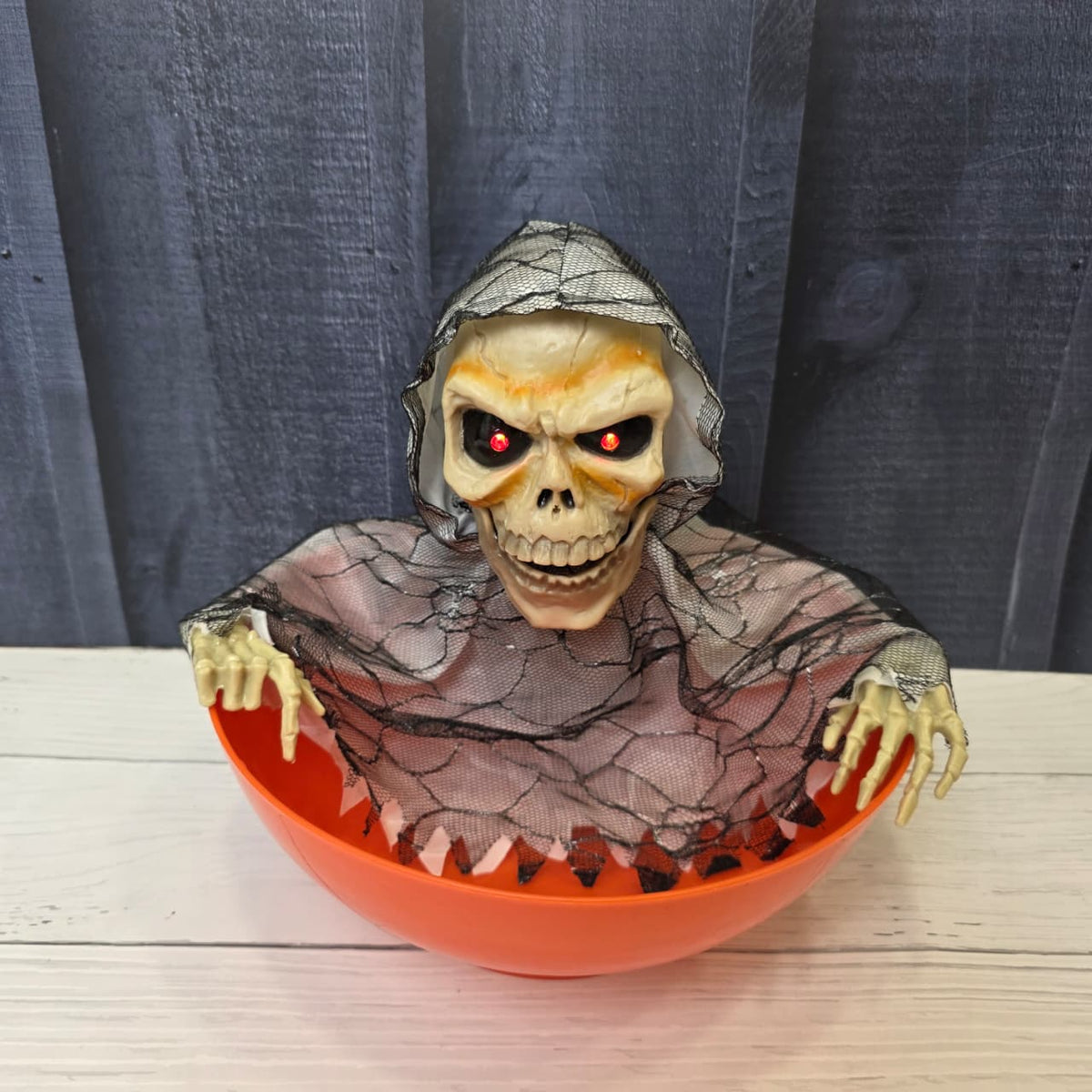 Animated Candy Bowl – Haunted Flame Orange