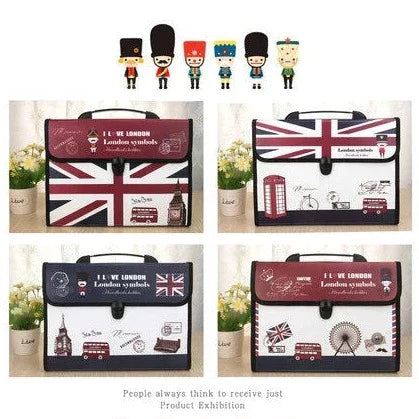 Portable 12 Pocket A4 Expanding File Folder Documents Plastic Storage Organiser