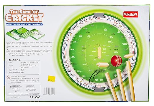 Game Of Cricket, Sport board Game, Cricket game for kids and family, 2 - 4 players