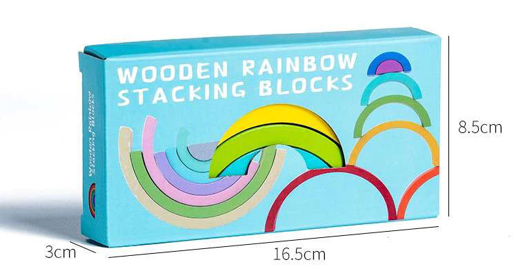 Rainbow Wooden Blocks Stacking