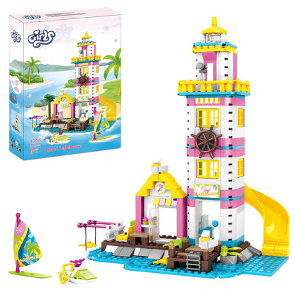 Island Lighthouse Learning Brick Toy for Kids
