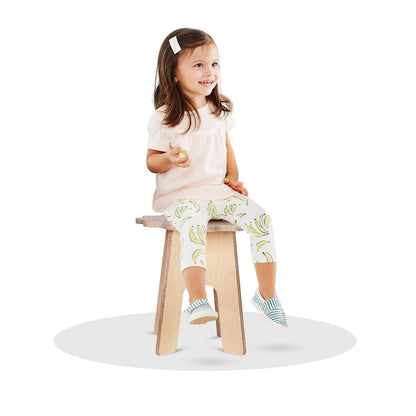 Floral Wooden Stool