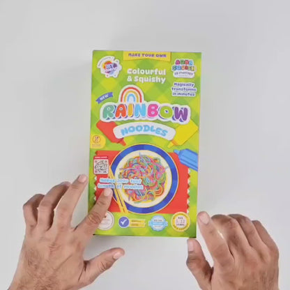 🌈 Rainbow Noodles Aqua Squish DIY Science Kit | Make 200+ ft of Colorful, Squishy Noodles