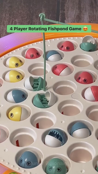 🎣 Catch & Play Magnetic Fishing Game for Kids – 45 Colorful Fish, 4 Poles, Music & Lights🎣