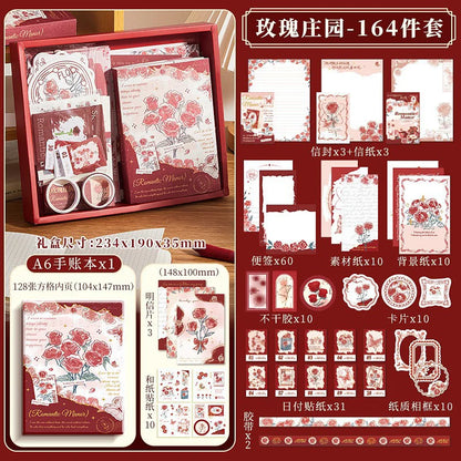 164 pcs Rose Vintage Journal Kit