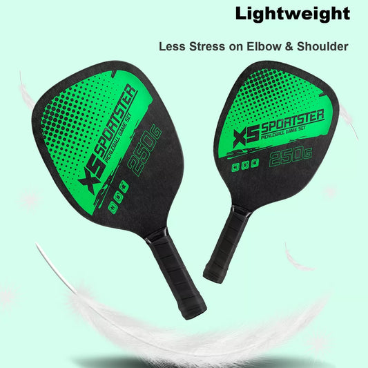 Premium Pickleball Paddle Set  | Complete Set with 4 Pickleballs & Carry Bag | Perfect for Beginners & Pros