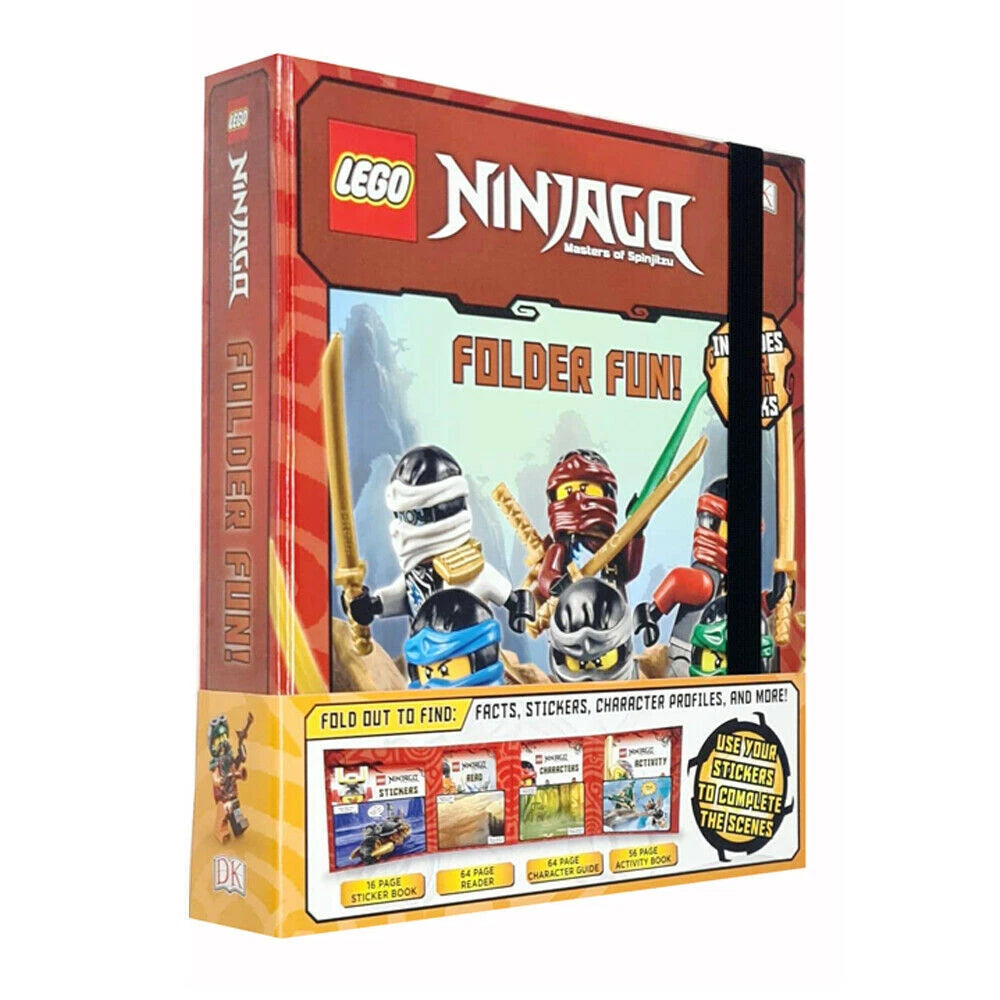 Lego Ninjago Folder Fun - Facts, Sticker, Character Profile & More 8 Books Collection Set