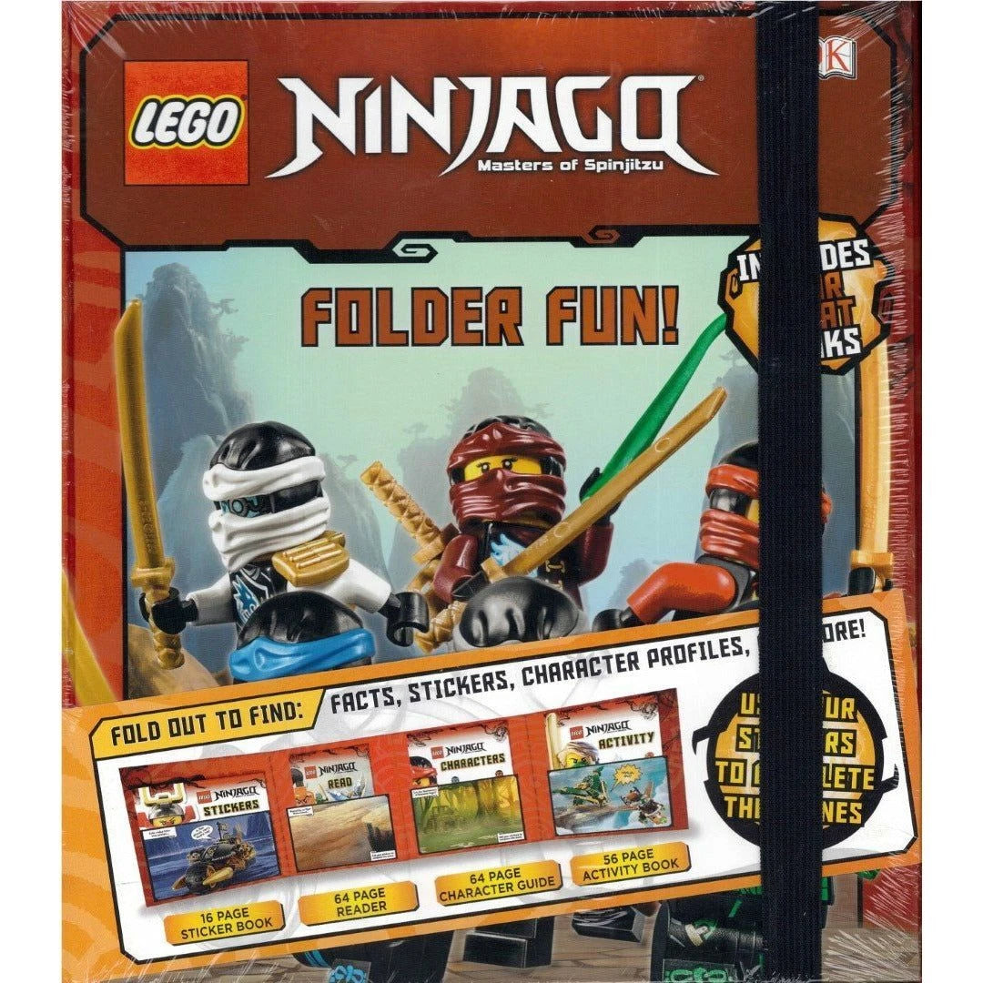 Lego Ninjago Folder Fun - Facts, Sticker, Character Profile & More 8 Books Collection Set