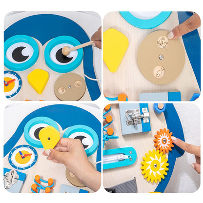 Montessori Penguin Busy Board for Toddlers