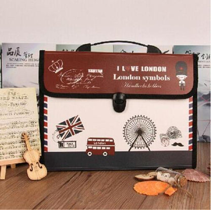 Portable 12 Pocket A4 Expanding File Folder Documents Plastic Storage Organiser