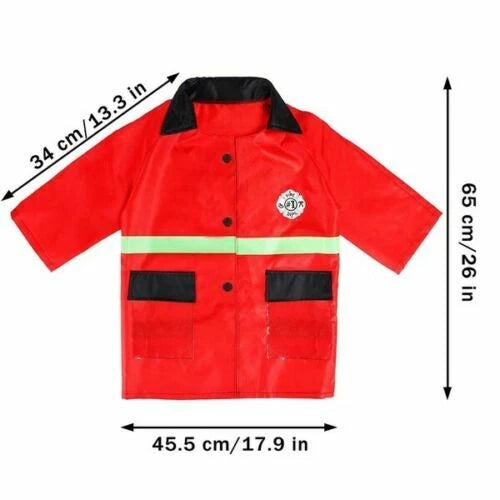 Fireman Costume Fire Chief Dress Up Pretend Role Play