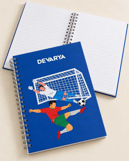Personalised Football Spiral Notebook for Kids