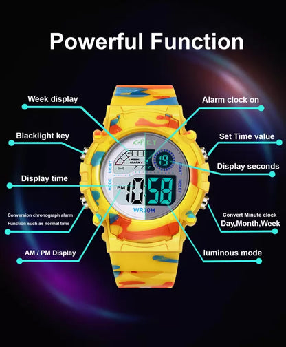 Sporty And Stylish: Round Digital Watch