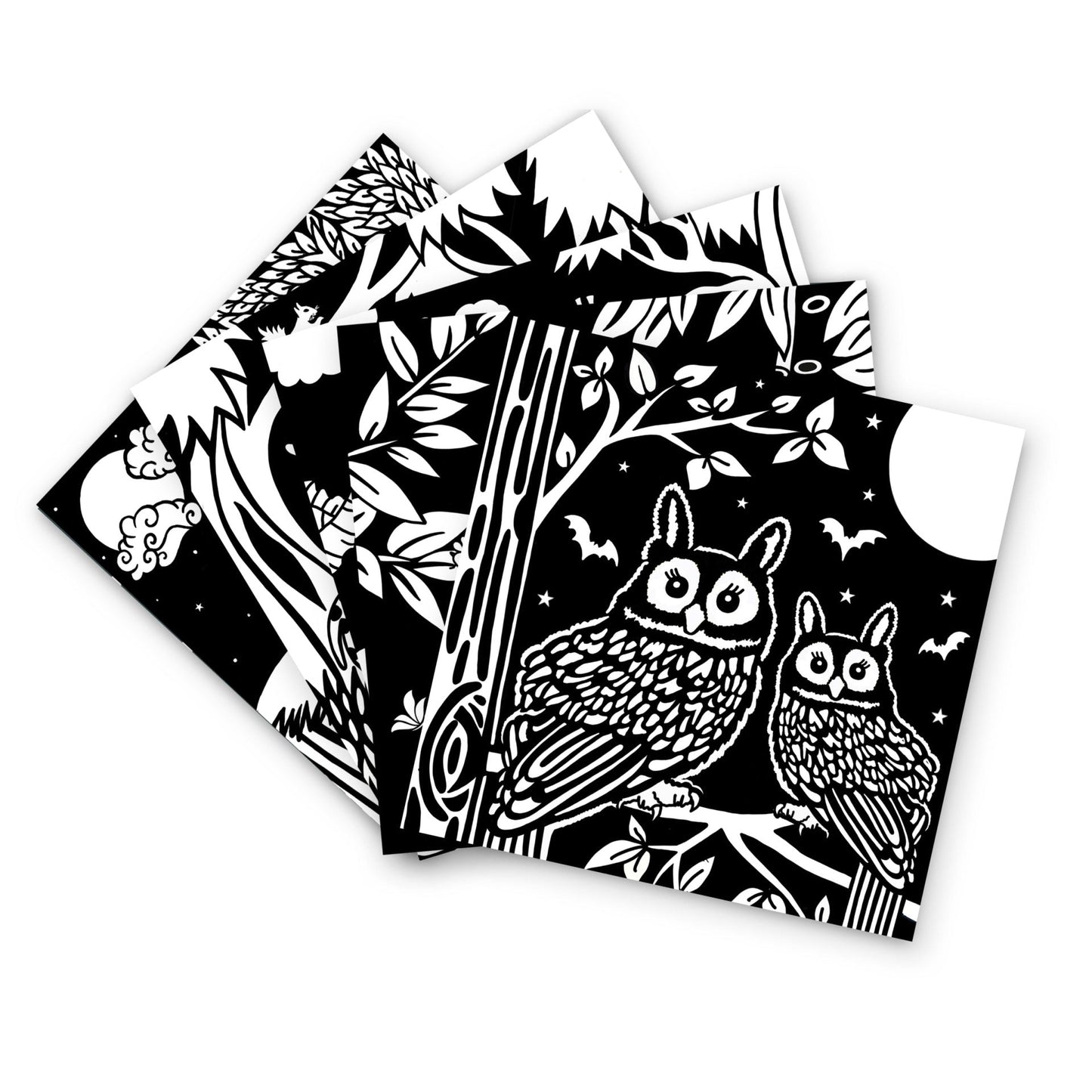 Velvet Coloring Cards Wild And Ocean Theme