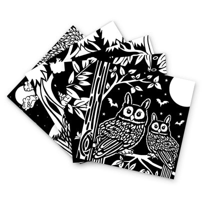 Velvet Coloring Cards Wild And Ocean Theme