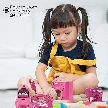 4-in-1 Household Play Set – Realistic Home Appliaousehold Play Set – Realistic Home Appliances with Lights & Soundnces with Lights & Sound