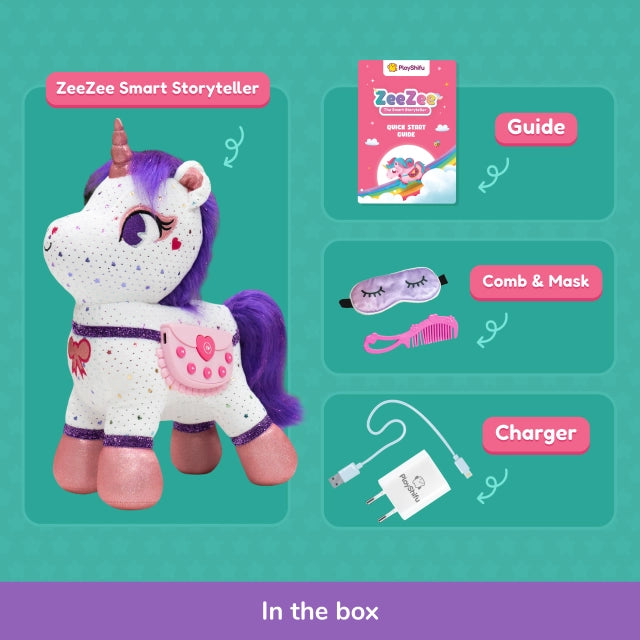 Unicorn Lovabies ZeeZee Smart storytelling unicorn Soft Toys for Kids