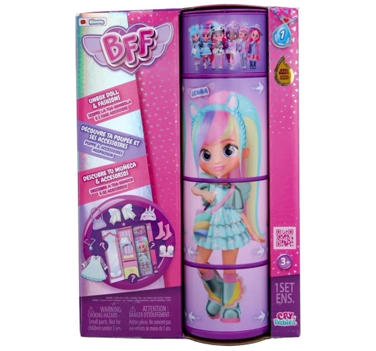 BFF Series Fashion Play Doll with Long Hair & Glass Eyes, Dolls For Kids