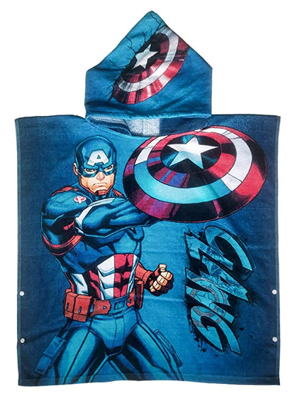 Marvel Captain America Kids Hooded Poncho Towel