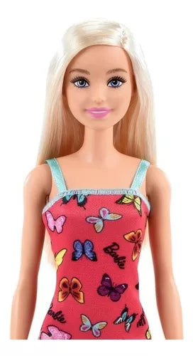 Barbie Fashion Doll Blonde Pink Mattel Original Dress