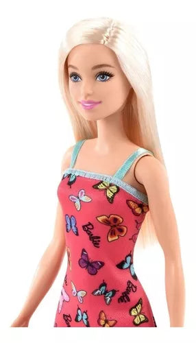 Barbie Fashion Doll Blonde Pink Mattel Original Dress