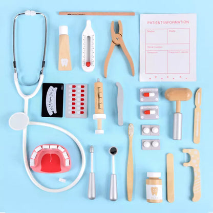Wooden Doctor Toy Set for Kids