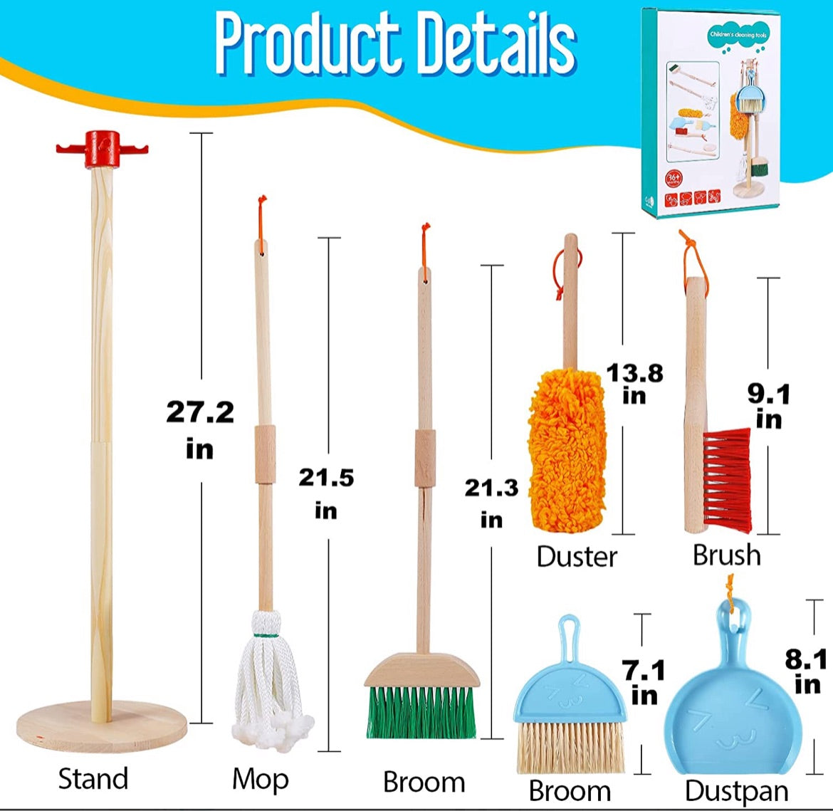 Wooden Cleaning Set for Kids