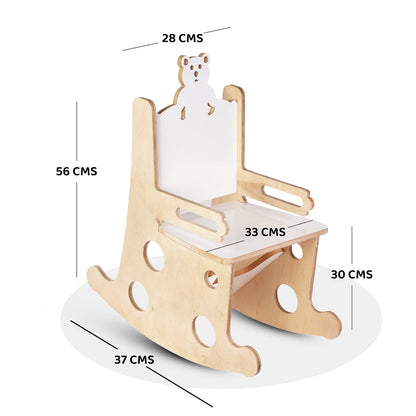 Wooden Bear Rocking Chair