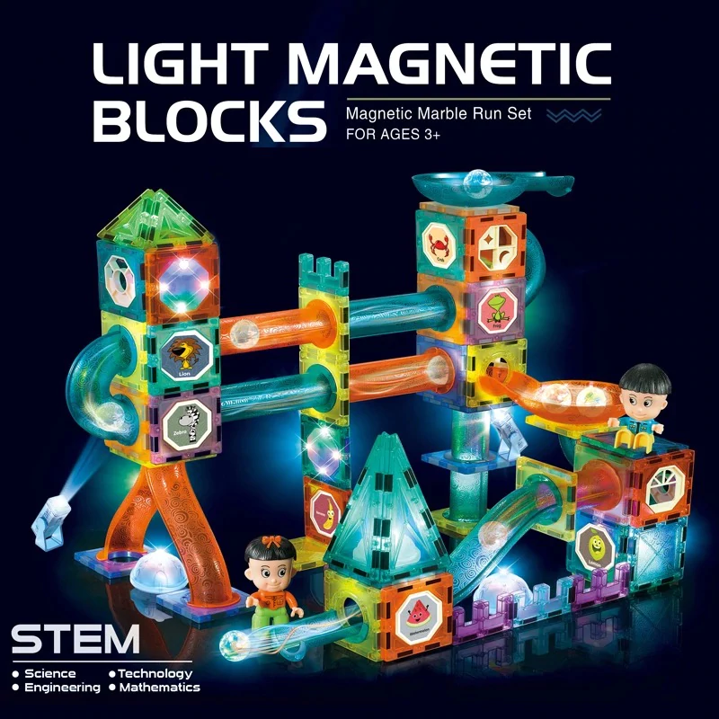 Light Magnetic Blocks 75pcs