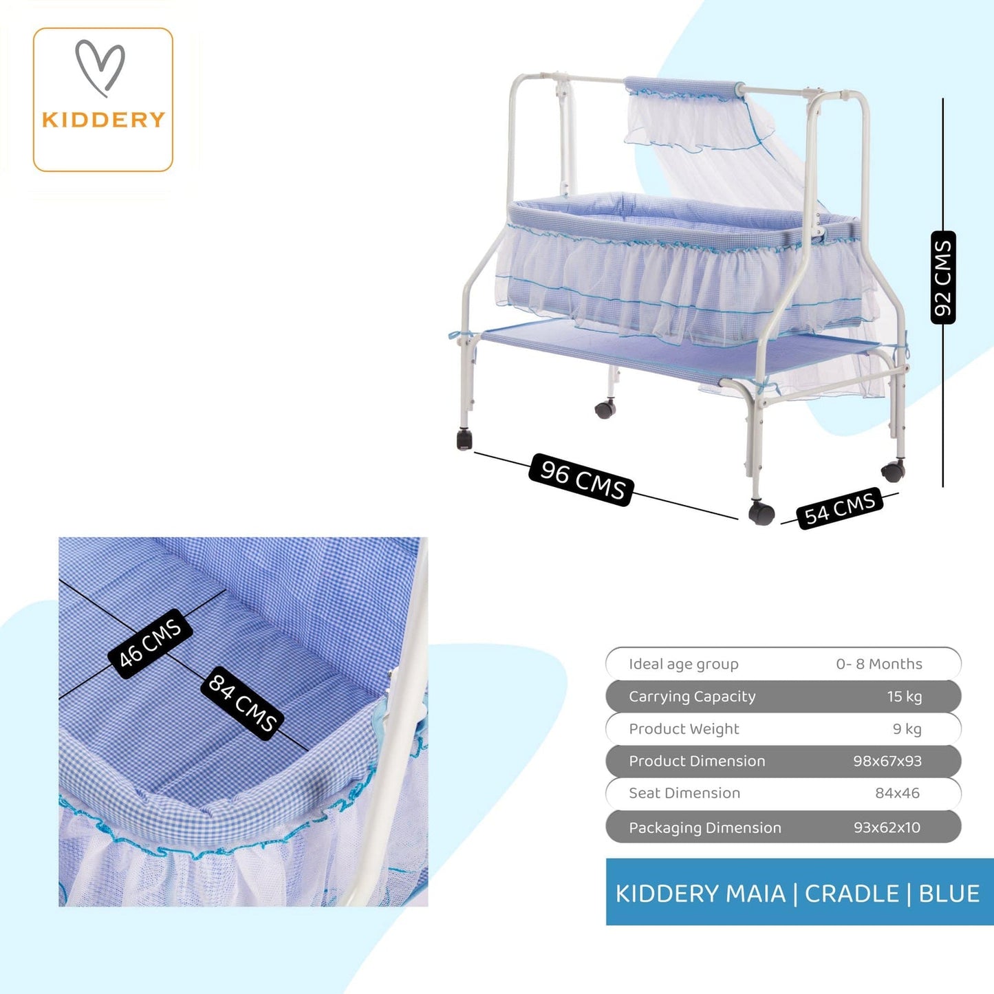 Baby Cradle with New Improved Mattress Design